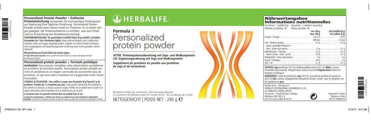 Herbalife - Formula 3 Personalized Protein Powder
