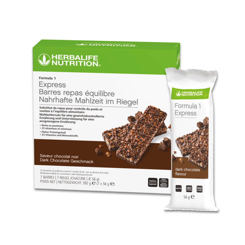 Herbalife - Formula 1 Express Riegel Dark Chocolate (7 Riegel)